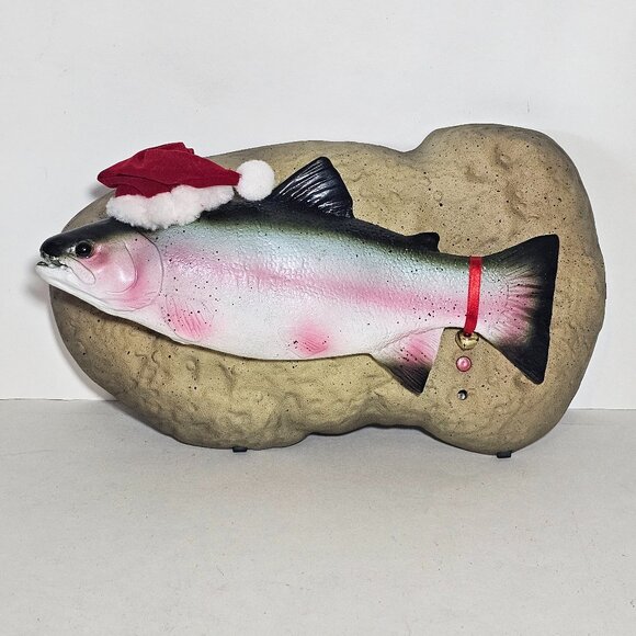 Gemmy Travis The Singing Trout Holiday Christmas Edition Animated Fish-Works! - Picture 3 of 12